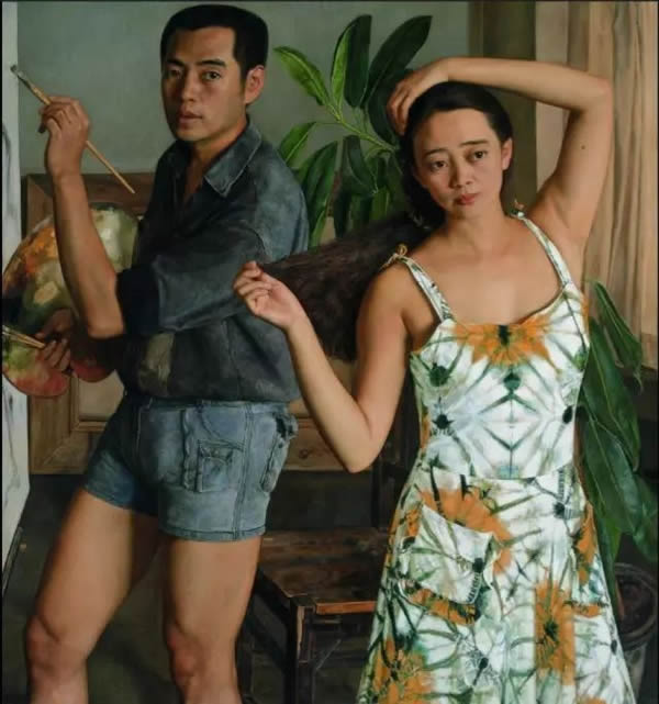 杨飞云那时我们正年轻125cm×115cm 1991年