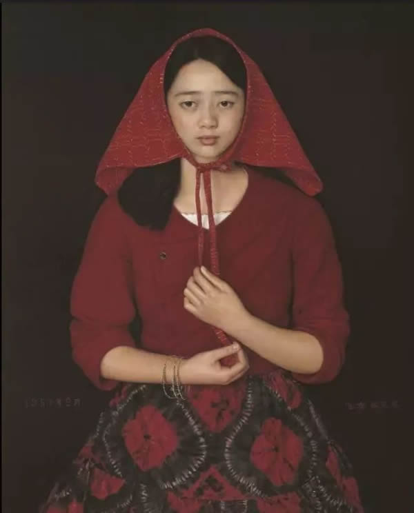 杨飞云北方姑娘80cm×70cm 1987年
