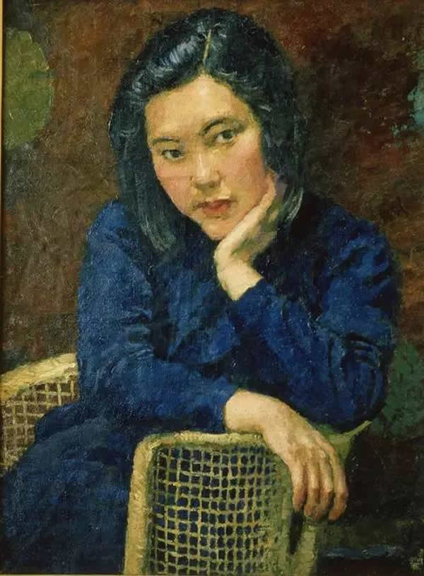 徐悲鸿画第二任妻子廖静文1943年油画徐悲鸿纪念馆藏