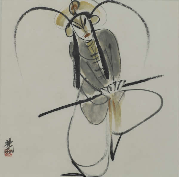 林风眠 武士 34cm×34cm 纸本设色