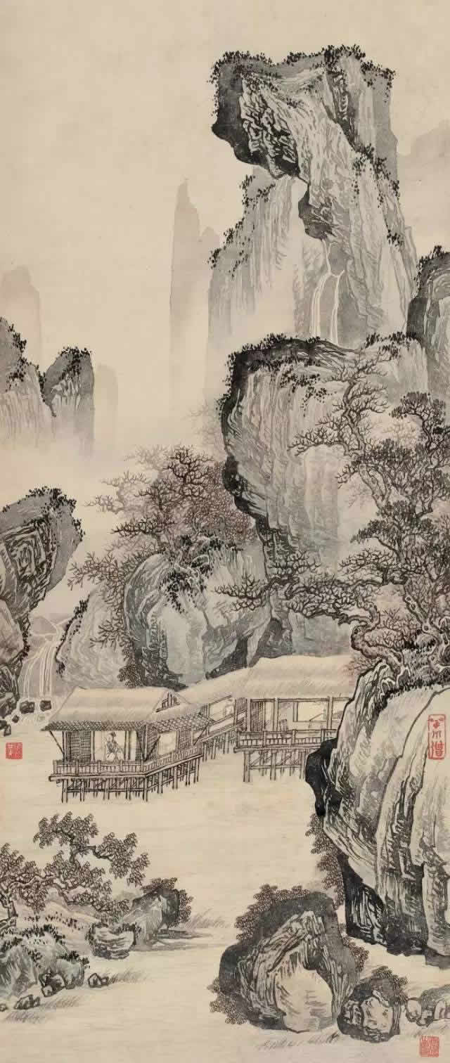 仿古山水