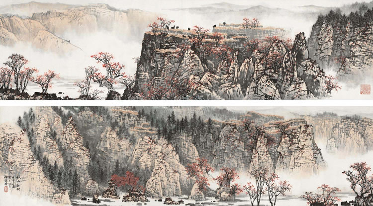 白雪石《太行山》50×276cm