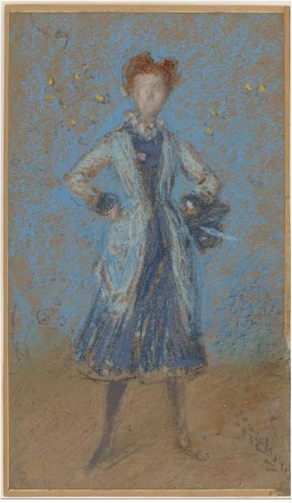 蓝色女孩，印象派画家詹姆斯·惠斯勒，1873-1876。