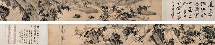 墨竹画拍卖市场精彩频现丨最贵的几幅竹子作品-名人字画网