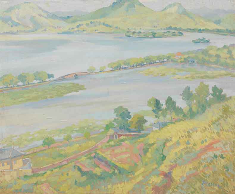 《西湖》　油彩 画布　1932年　60×73cm