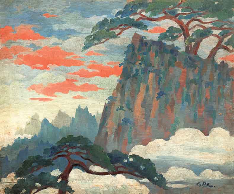 《黄山之云》　油彩 木板　1935年　45×54cm