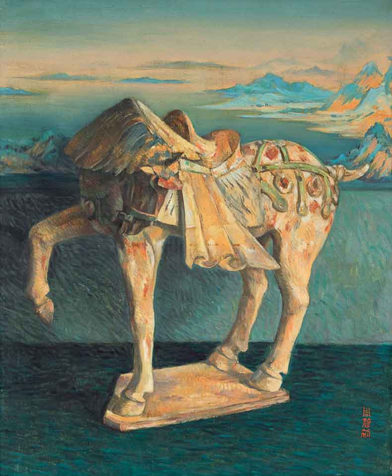 《陶马》　油彩 画布　1962年　60×73cm