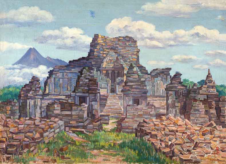 《荒芜的古迹》　油彩 画布　1953年　73×100cm