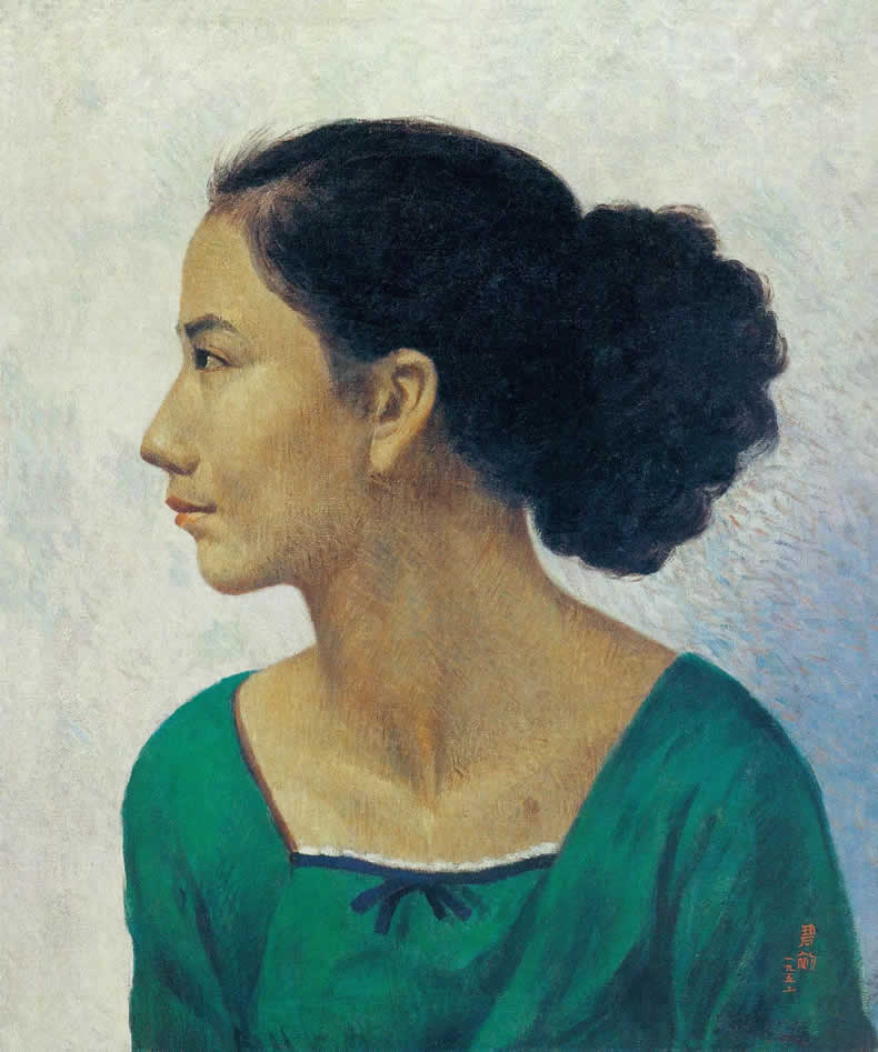 《少女》　油彩 画布　1952年　55×46cm