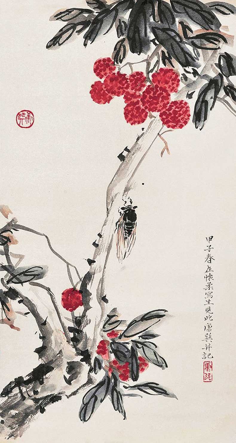 康师尧花鸟画作品