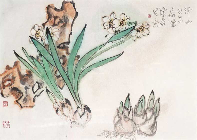 康师尧花鸟画作品