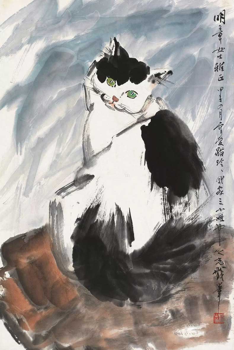 杨之光 爱猫图