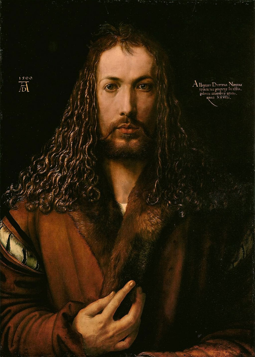 丢勒 1500年《自画像》